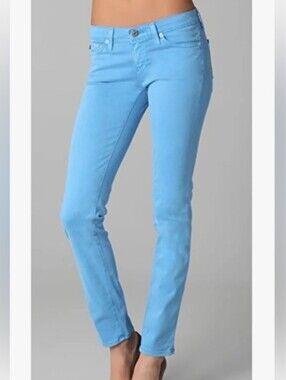 Ag Adriano Goldschmied Sky Blue The Stilt Cigarette Skinny Jeans 32
